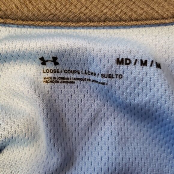 Under Armour Blue Polo Style Collared Shirt Men's Sz M - Picture 6 of 6